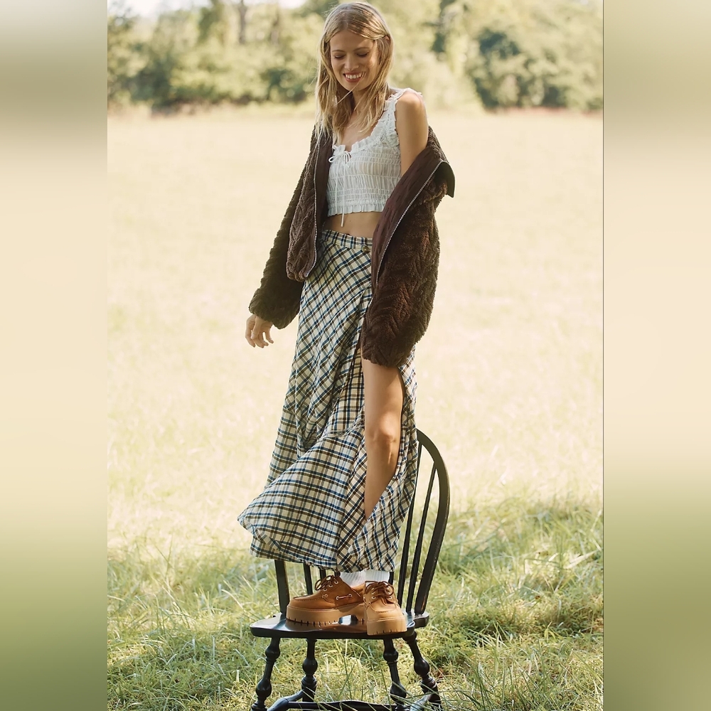 NWT Pilcro Textured Faux Fur Jacket Size XS Brown